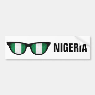 Pegatina Para Coche Nigeria Shades personalizado texto y marca de colo