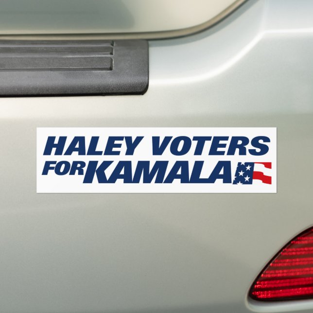 Pegatina Para Coche Nikki Haley Supporters for Kamala Harris 2024 (en coche)