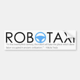 Pegatina Para Coche Nikola Tesla Robotaxi Bumper Sticker