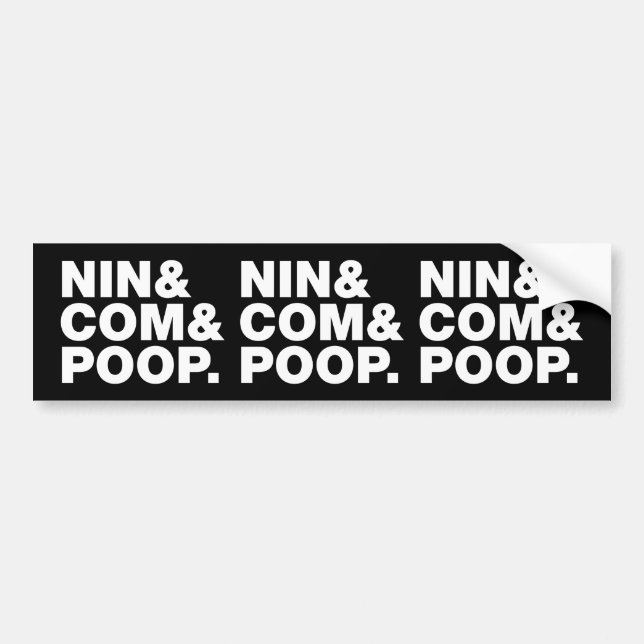 PEGATINA PARA COCHE NIN & COM & POOP. (Frente)