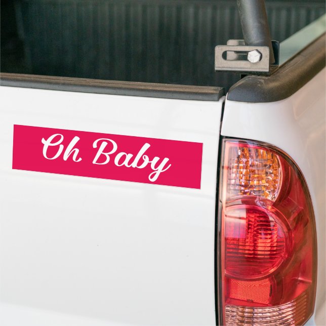 Pegatina Para Coche Niña rosa rosa brillante profunda (En Camión)