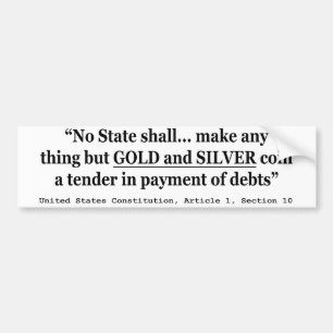 Pegatina Para Coche Ningún estado hará cualquier cosa pero el oro y 