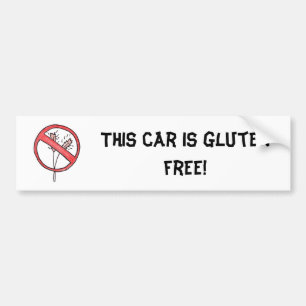Pegatina Para Coche ¡Ningún gluten/trigo libera!