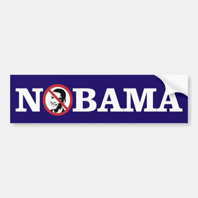 Pegatina Para Coche Ningún Obama Bumpersticker (Frente)