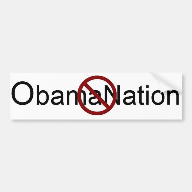 Pegatina Para Coche Ningún ObamaNation (Frente)