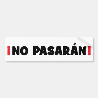 Pegatina Para Coche ¡Ningún Pasaran!