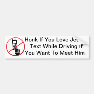 Pegatina Para Coche Ningún Texting mientras que conduce