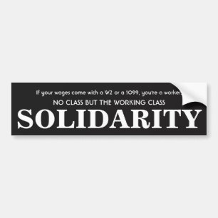 Pegatina Para Coche Ninguna clase pero la clase obrera:  ¡Solidaridad