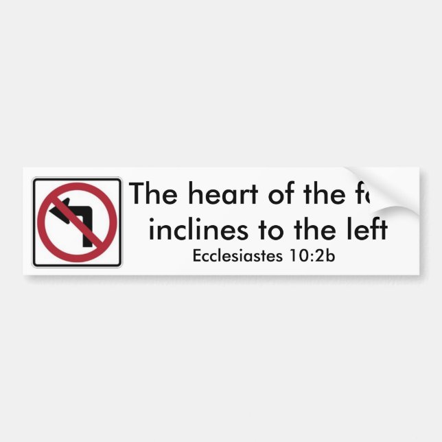 Pegatina Para Coche Ninguna curva de la izquierda (Frente)