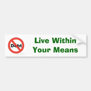 Pegatina Para Coche ninguna deuda, WithinYour vivo significa