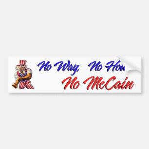 Pegatina Para Coche Ninguna manera, ninguna cómo, ningún McCain