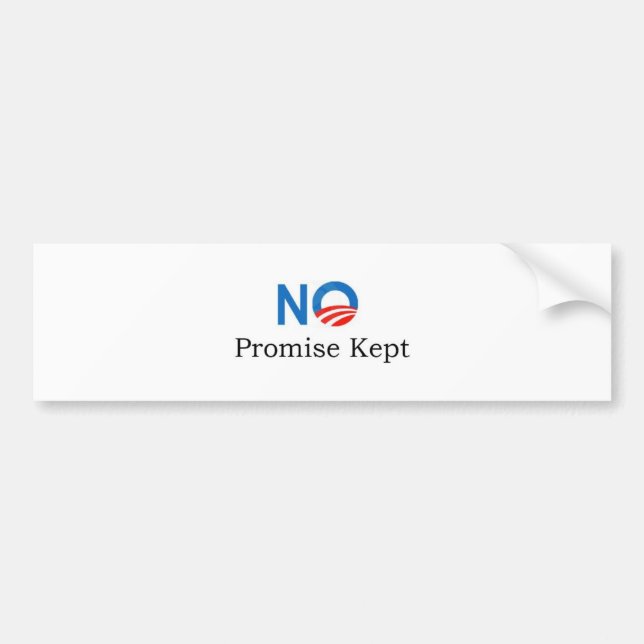 Pegatina Para Coche Ninguna promesa guardada (Frente)