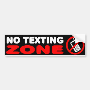 Pegatina Para Coche Ninguna zona de Texting