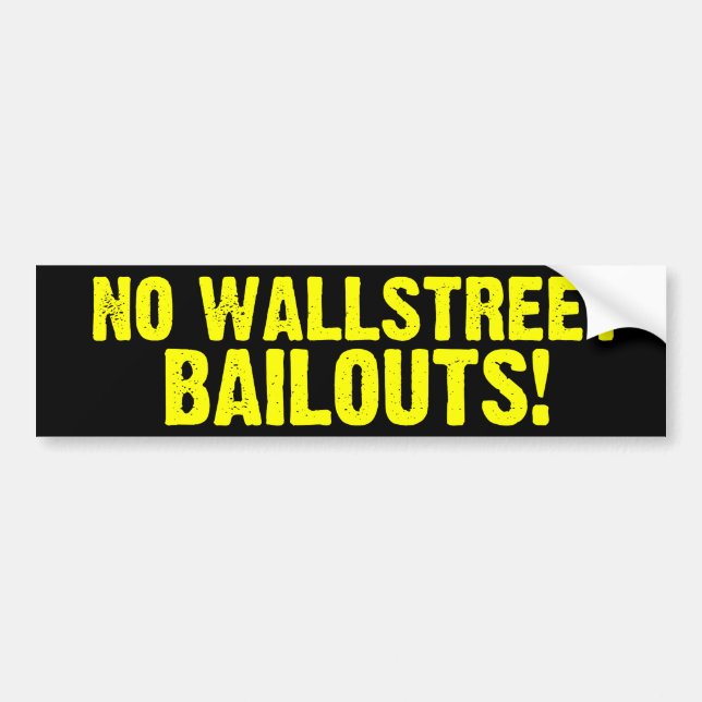 Pegatina Para Coche ¡Ningunos desalojos urgentes de Wallstreet! (Frente)