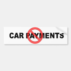 Pegatina Para Coche Ningunos pagos de coche