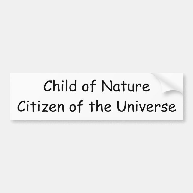 Pegatina Para Coche Niño de NatureCitizen del universo (Frente)