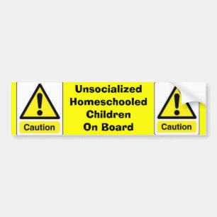 Pegatina Para Coche Niños de Homeschooled de la precaución