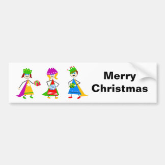 Pegatina Para Coche Niños de unos de los reyes magos, MerryChristmas