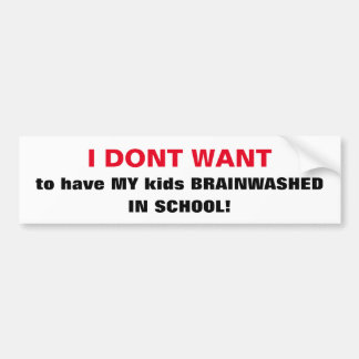 PEGATINA PARA COCHE NIÑOS ELEGANTES DE BUMPERSTICKER_'BRAINWASHED EN