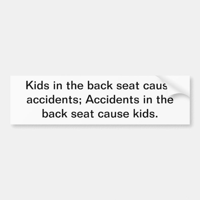 Pegatina Para Coche Niños en los accidentes de la causa del asiento (Frente)