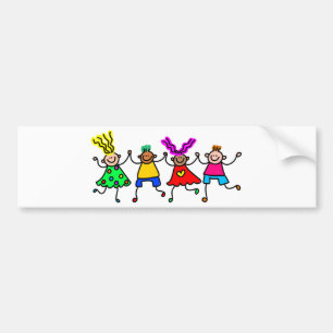 Pegatina Para Coche Niños felices