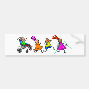 Pegatina Para Coche Niños lisiados