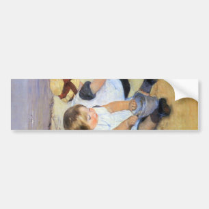 Pegatina Para Coche Niños pequeños jugando en la playa (Mary Cassatt)