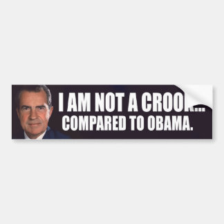 Pegatina Para Coche Nixon: No soy ladrón… comparado a Obama