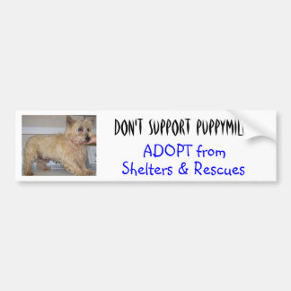 Pegatina Para Coche No apoye Puppymills -- Se rezaga