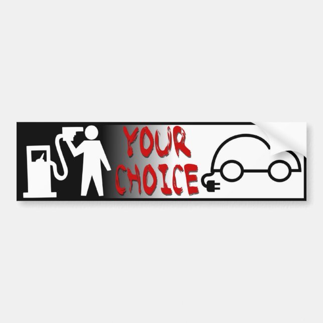 Pegatina Para Coche No bombee - va el bumpersticker eléctrico (Frente)