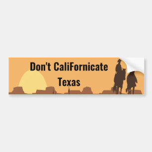 Pegatina Para Coche No californices Texas Bumper Sticker