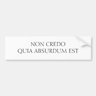PEGATINA PARA COCHE NO CREDO QUIA ABSURDUM EST