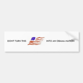 PEGATINA PARA COCHE NO DÉ VUELTA A ESTO EN UNA NACIÓN DE OBAMA