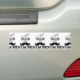 Pegatina Para Coche No destrocen el bigote de bigote retro hipster