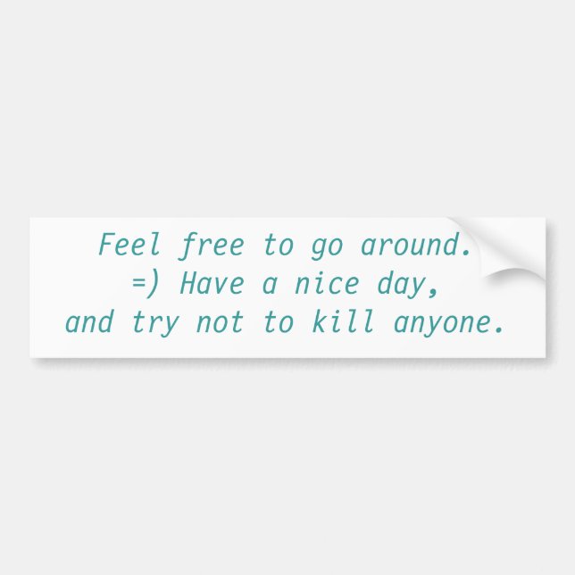 Pegatina Para Coche No dude en para circundar. (Frente)