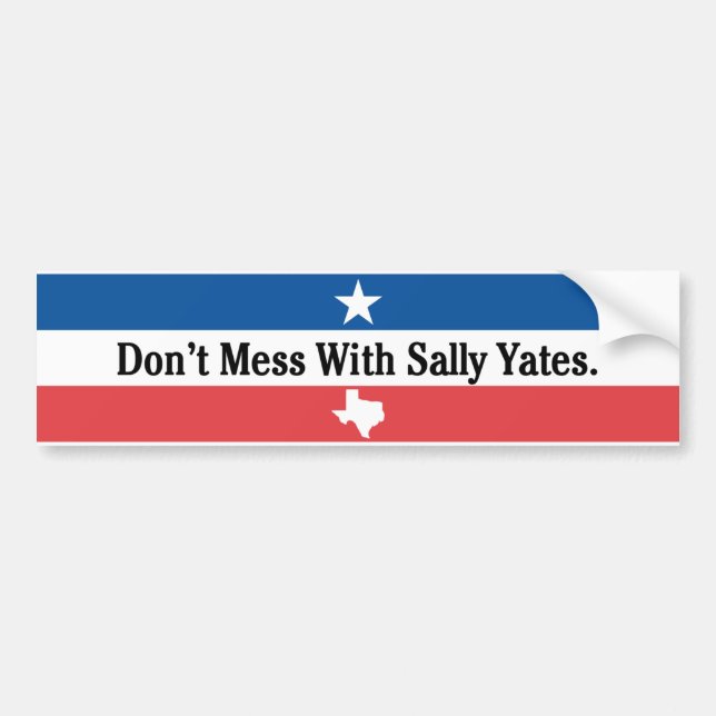 Pegatina Para Coche No ensucie con Sally Yates (Frente)