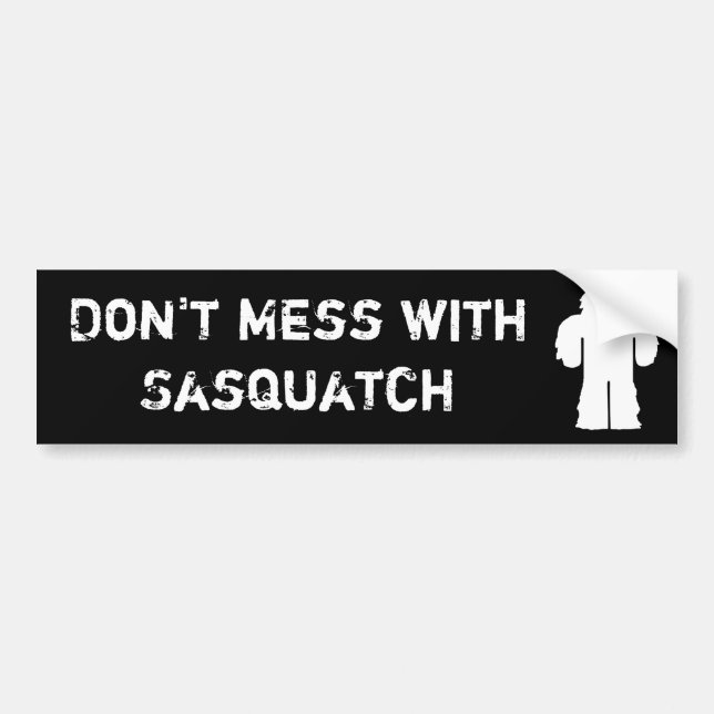 Pegatina Para Coche No ensucie con Sasquatch (Frente)