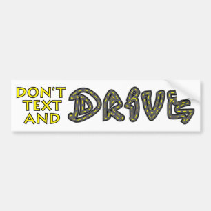 Pegatina Para Coche No enviar mensajes de texto y controlar el adhesiv
