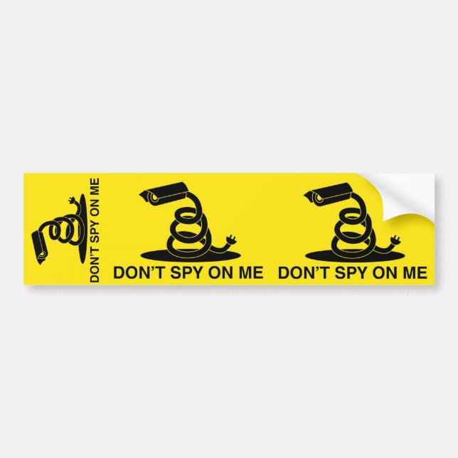 Pegatina Para Coche No espíe en mí la bandera de Gadsden (Frente)