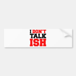 Pegatina Para Coche No hablo con ISH