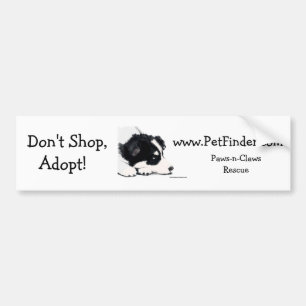 Pegatina Para Coche ¡No haga compras, no adopte! , www.PetFinder.com
