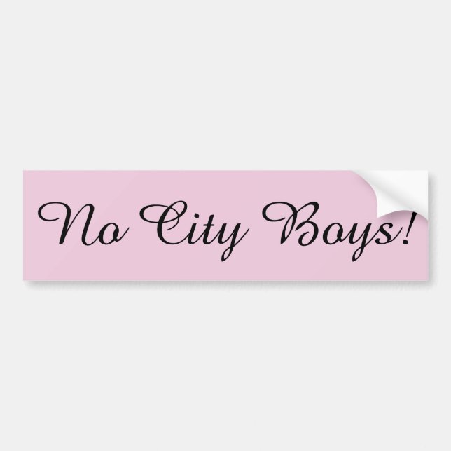 Pegatina Para Coche ¡No hay City Boys! Rosa (Frente)