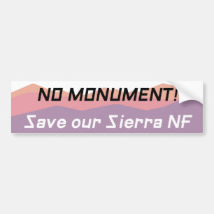 Pegatina Para Coche No hay monumentos salven nuestra sierra NF Pastel