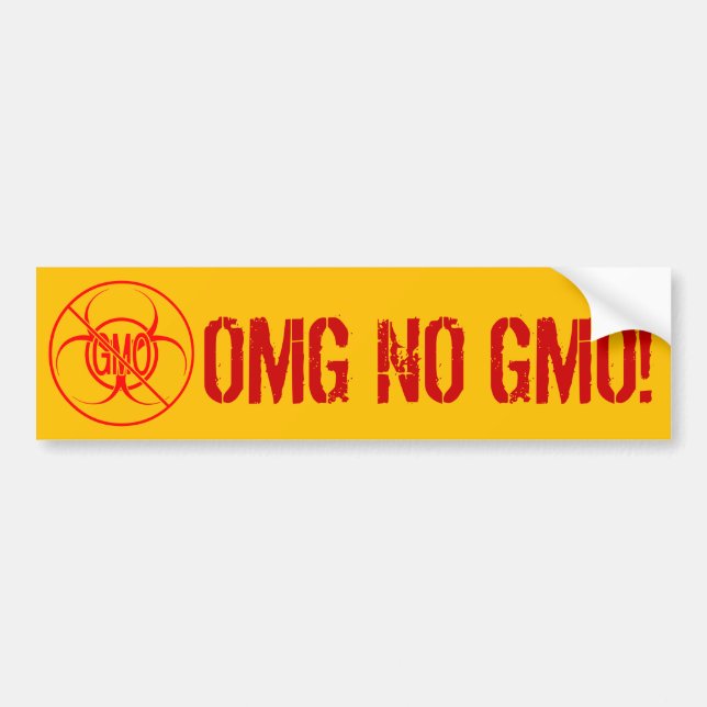 Pegatina Para Coche No hay riesgo biológico del parachoques GMO NO Peg (Frente)
