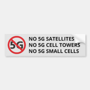 Pegatina Para Coche No hay satélites 5G, torres de células o células p