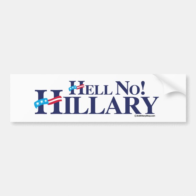 Pegatina Para Coche No Hillary - - Anti-Hillary - .png (Frente)