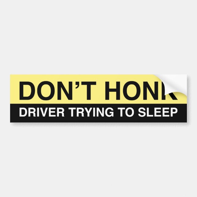 Pegatina Para Coche No Honk (Frente)