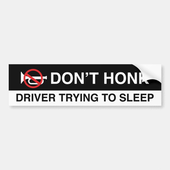 Pegatina Para Coche No Honk (Frente)