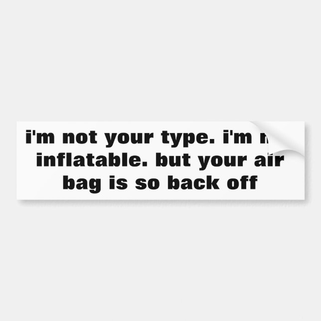 Pegatina Para Coche No inflable sino airbag es retroceden (Frente)