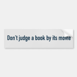Pegatina Para Coche No juzgue un libro por su película